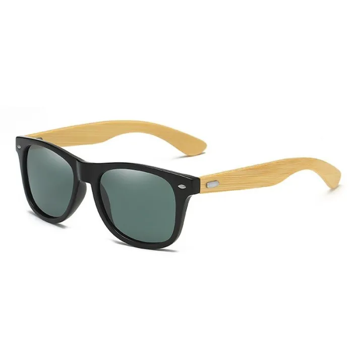 Classic retro sunglasses - bamboo wood - UV400 - unisexSunglasses
