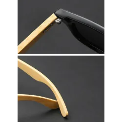 Gafas de solGafas de sol retro clásicas - madera de bambú - UV400 - unisex