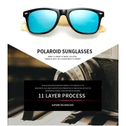 Snygga solglasögon - polariserade - träbåge - unisex