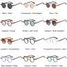 Gafas de solGafas de sol redondas pequeñas modernas - lente degradada - doble color - remaches - UV400