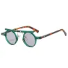 Gafas de solGafas de sol redondas pequeñas modernas - lente degradada - doble color - remaches - UV400