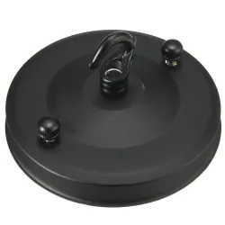 Retro loftlampefod - rund holder - med krog - 105mm