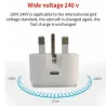CargadoresPD 20W - USB-C PD - 100-240V - cargador rápido - enchufe UK