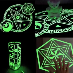Selvlysende tape - fluorescerende - advarende teip - biler - dekorasjon - art