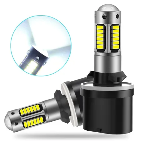 Biltåkelys - LED-pære - H1 - H3 - H27/881 - H27/880 - 2 stk.
