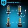 Antibrouillards auto - Ampoule LED - H1 - H3 - H27/881 - H27/880 - 2 pièces