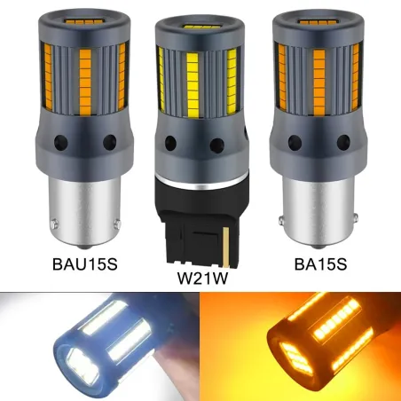 Blinklys for bil - LED-pære - P21W 1156 - BAU15S PY21W - 7440 W21W - 2 stk.