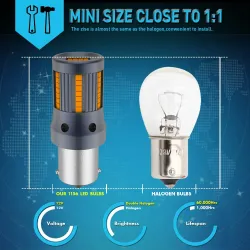 Clignotant de voiture - Ampoule LED - P21W 1156 - BAU15S PY21W - 7440 W21W - 2 pièces