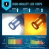 Clignotant de voiture - Ampoule LED - P21W 1156 - BAU15S PY21W - 7440 W21W - 2 pièces