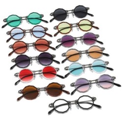 Okrągłe okulary przeciwsłoneczne retro - styl steampunk - UV400 - unisexOkulary Przeciwsłoneczne
