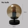 Applique retrò - lampada in ferro con sfera in vetro - testa singola/doppia - E27