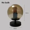 Retro vägglampa - järnlampa med kulglas - enkel / dubbelt huvud - E27