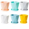 Pot de fleur géométrique - résine plastique