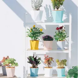 Geometrisk blomsterpotte - plastharpiks