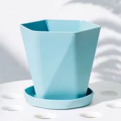 Vaso de flores geométrico - resina plástica