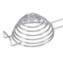 Séparateur de blancs d'œufs - cuillère inox spirale - manche long
