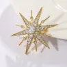 Lyxig stjärnformad brosch - cubic zirconia