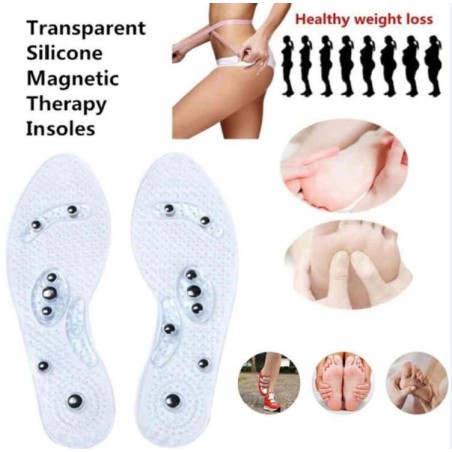 PiesTerapia magnética del pie - plantillas de silicona para zapatos - adelgazamiento - pérdida de peso