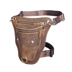 Bolsa pequena de ombro / cintura moderna - couro genuíno - em forma de cabeça de touro