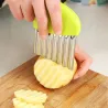 Potato cutter - chips - French fries maker - wavy knife - stainless steelTools