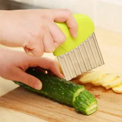 Potetskjærer - chips - pommes frites - bølget kniv - rustfritt stål