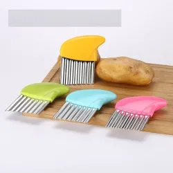 Potetskjærer - chips - pommes frites - bølget kniv - rustfritt stål