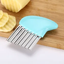 Potetskjærer - chips - pommes frites - bølget kniv - rustfritt stål