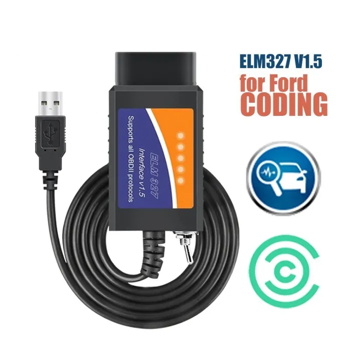 DiagnósticoELM327 - USB V1.5 - con interruptor HS/MS CAN - escáner FORSCAN OBD2 - adaptador USB - lector de códigos