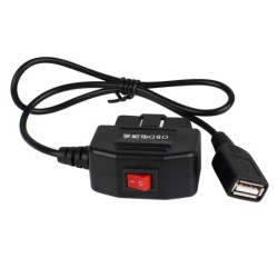 Mini USB OBD - DVR / GPS / USB-liitin - autolaturi