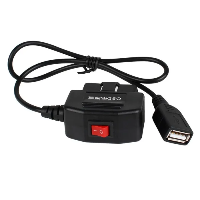 Mini USB OBD - connettore DVR / GPS / USB - caricabatteria da auto