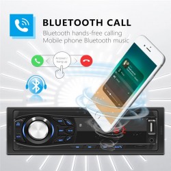 Bluetooth-autoradio - din 1 - MP3 - AUX - USB - FM - 12V
