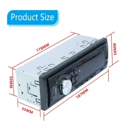 Radio samochodowe Bluetooth - din 1 - MP3 - AUX - USB - FM - 12VDin 1