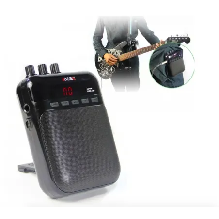 Aroma AG-03M 5W - portátil - mini amplificador de guitarra com gravação de MP3