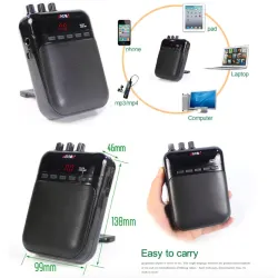GuitarrasAroma AG-03M 5W - portátil - mini amplificador de guitarra con grabación MP3
