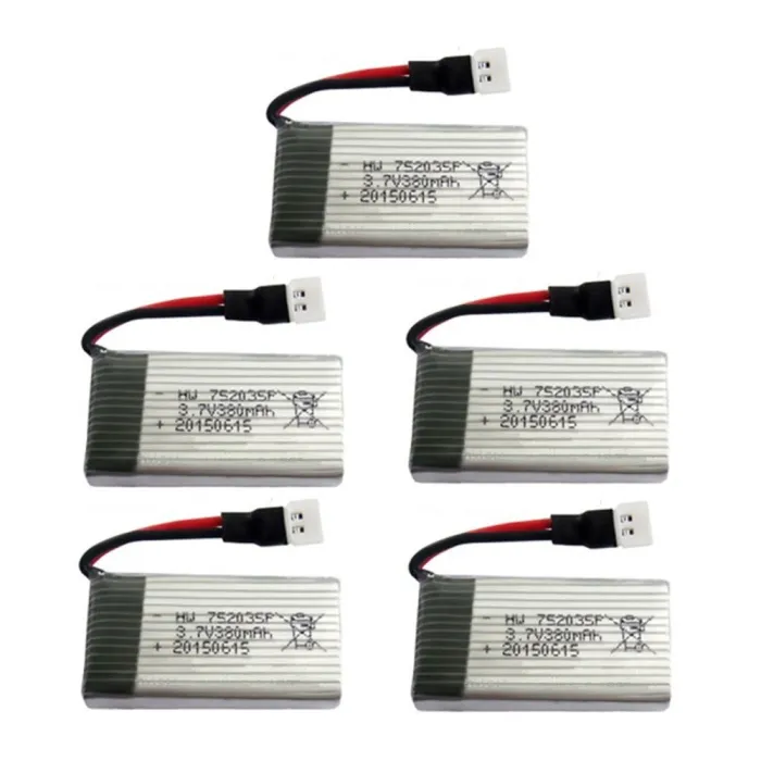 BateríasEachine - Hubsan - 3.7V 380mah - Batería lipo 25C - 5 piezas