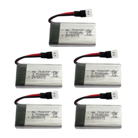 Eachine - Hubsan - 3,7V 380mah - 25C lipobatteri - 5 stycken