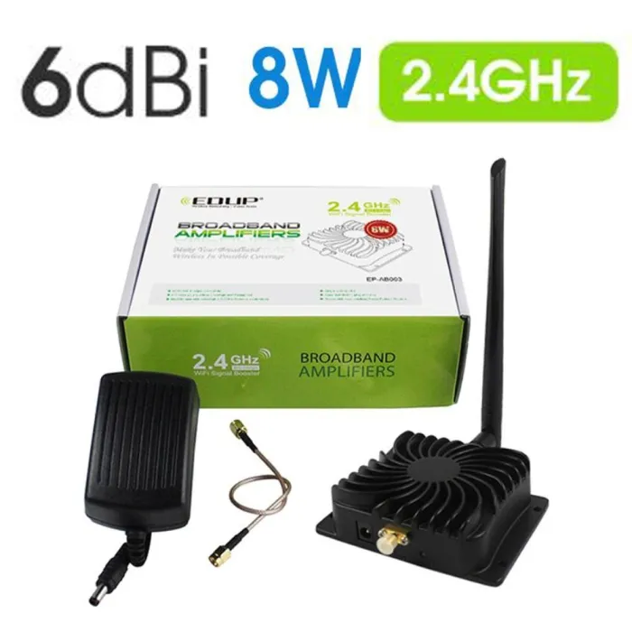 EP-AB003 - 39dBm - 8W - 2.4G - WiFi booster - repeater - forstærker - adapter - rækkeviddeforlænger