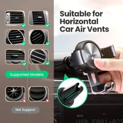 Ugreen - phone holder - for car air vent - with auto lock - adjustableHolders