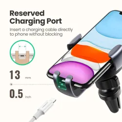 Ugreen - phone holder - for car air vent - with auto lock - adjustableHolders
