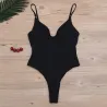 Baño y ropaBañador sexy de una pieza - canalé - escote pronunciado - con push up