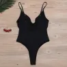 Baño y ropaBañador sexy de una pieza - canalé - escote pronunciado - con push up