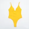 Costume intero sexy - coste - scollo profondo - con push up