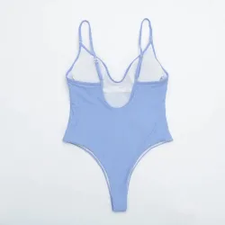 Baño y ropaBañador sexy de una pieza - canalé - escote pronunciado - con push up