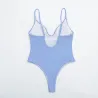Baño y ropaBañador sexy de una pieza - canalé - escote pronunciado - con push up