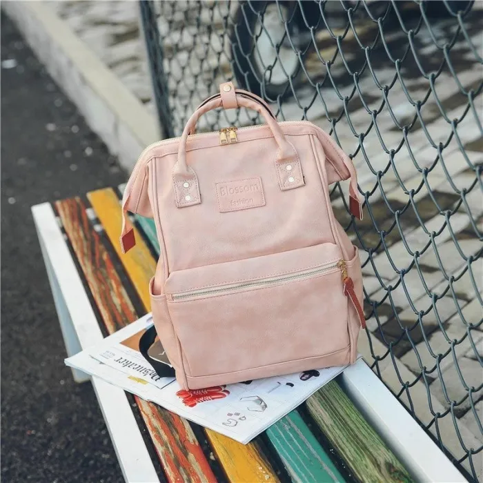 Mochila de couro vintage - grande capacidade
