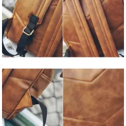 MochilasMochila vintage de piel - gran capacidad