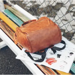 MochilasMochila vintage de piel - gran capacidad