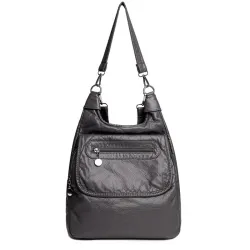 Bolsa de couro multifuncional - mochila - grande capacidade