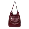 Bolsa de couro multifuncional - mochila - grande capacidade