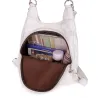 Multifunktionell läderväska - ryggsäck - stor kapacitet